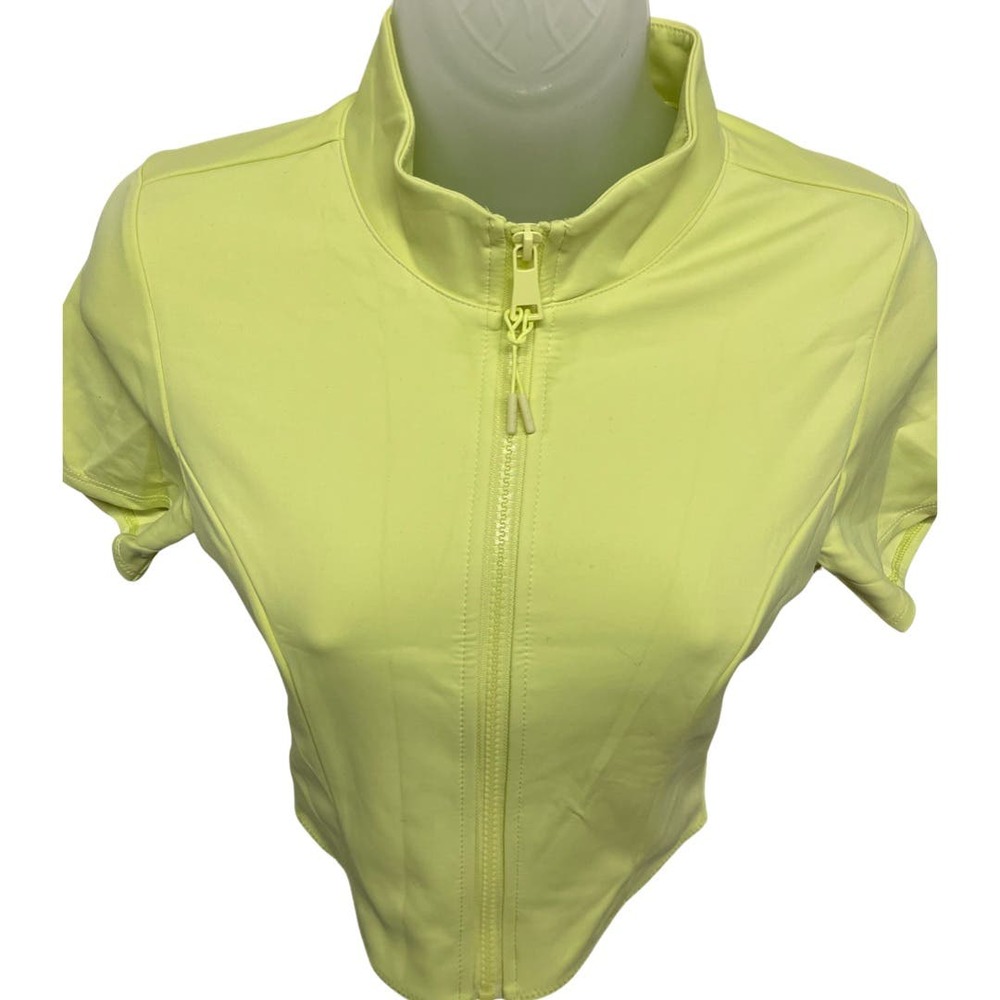 Good American Womens Small Compression Scuba Swim Crop Top in Key Lime. NWT - Picture 2 of 6